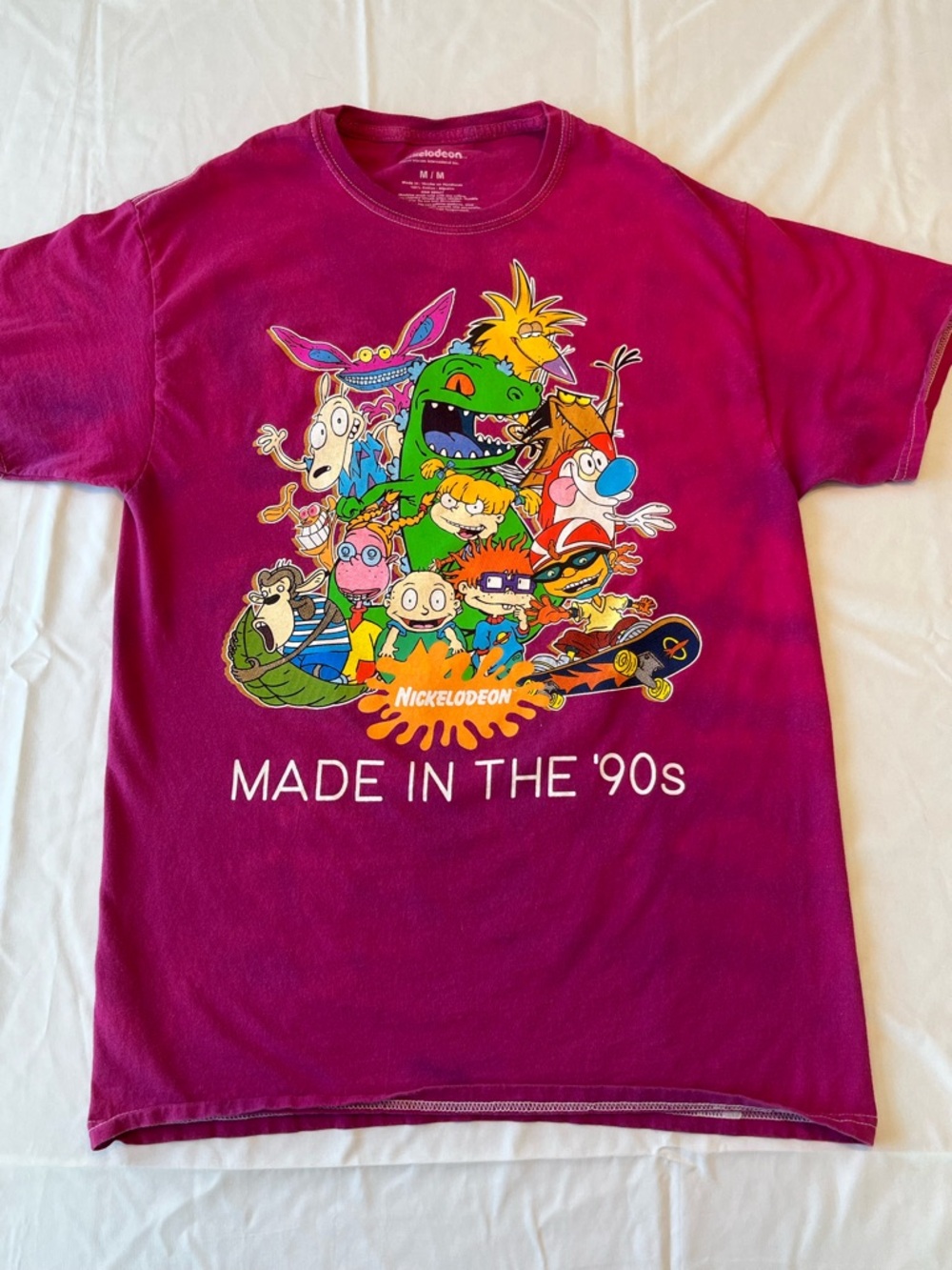Nickelodeon Nicktoons Made in the 90s Graphic Tee M Tie Dye